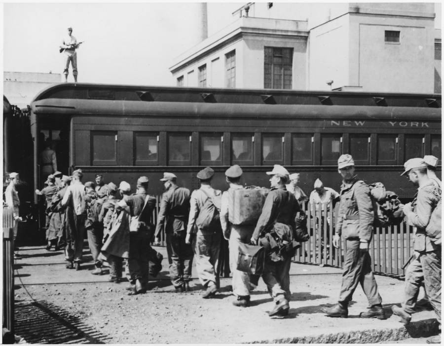 German Pows Train Boston