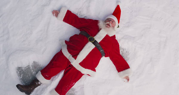 Santa Lying Snow