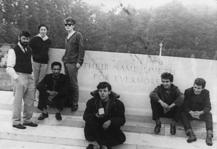 Stuart Sutcliffe With Beatles At War Memorial