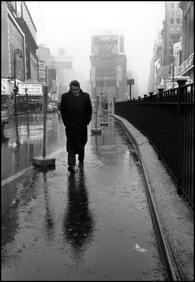 The Iconic Photo Of James Dean Alone In The Rain In The
