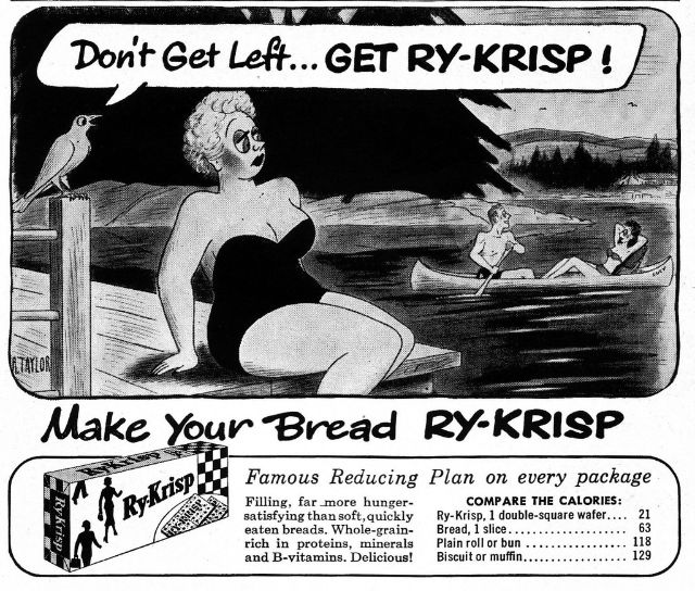 Offensive And Fat Shaming Vintage Weight Loss Ads From Ry Krisp In The Mid th Century Vintage News Daily