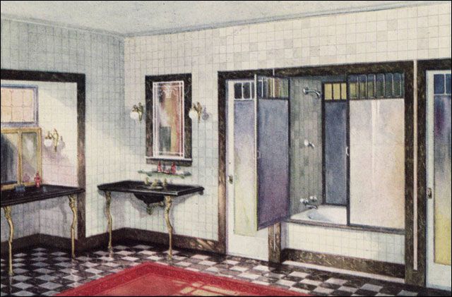 25 Cool Illustration Pics Show What Bathrooms Looked Like in the 1920s ...